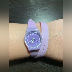 Vintage Lady Swatch Double Wrap BERRY SORBET LV114C watch Pastel series